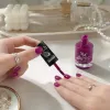 Purple nail polish bottle, transparent matte texture nail tool storage bottle, 30ml details Picture